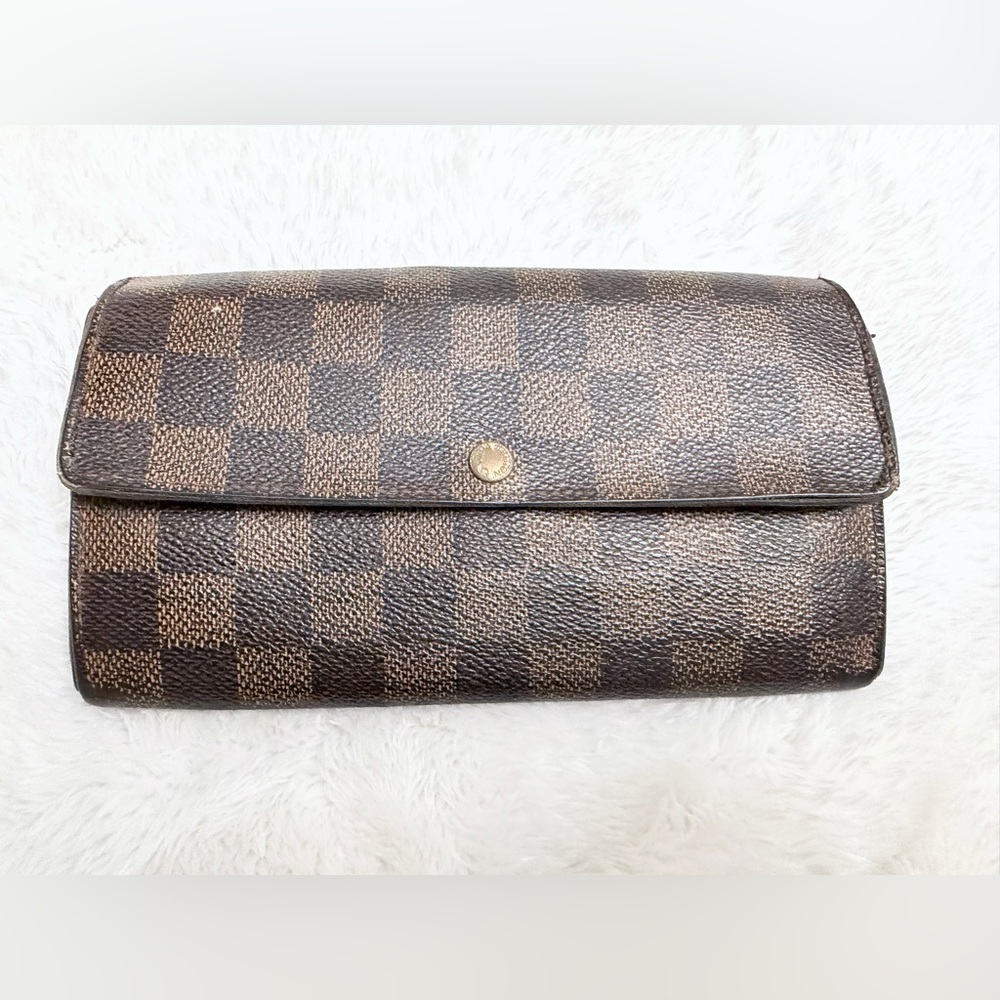 Louis Vuitton Damier Ebene Sarah Brown Wallet